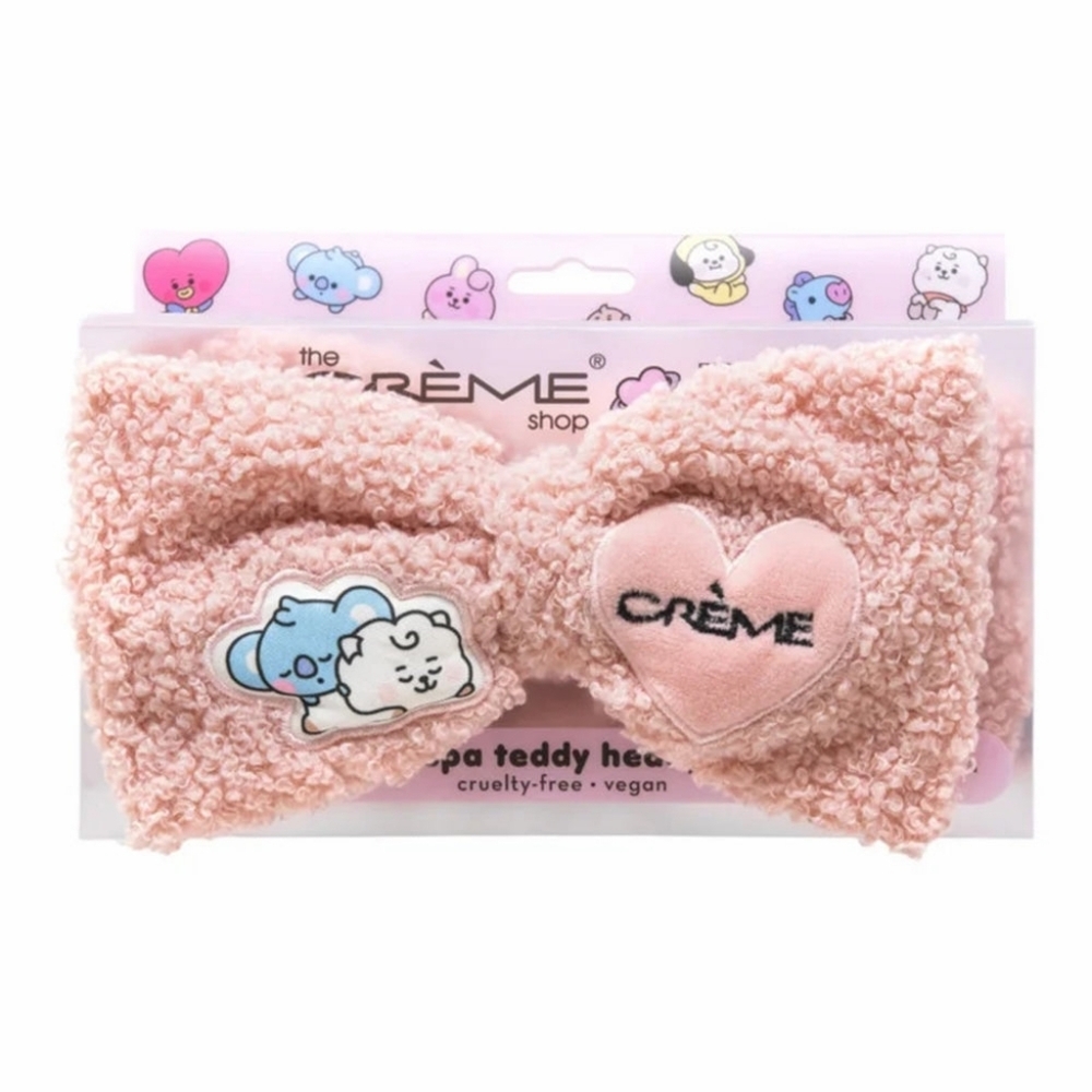 5 For $25✨️The Creme Shop In Box Soft Furry Pink Headband Facial Spa Head Wrap